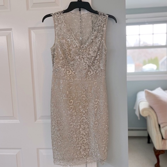 BCBG silver/champagne cocktail dress - Picture 1 of 1